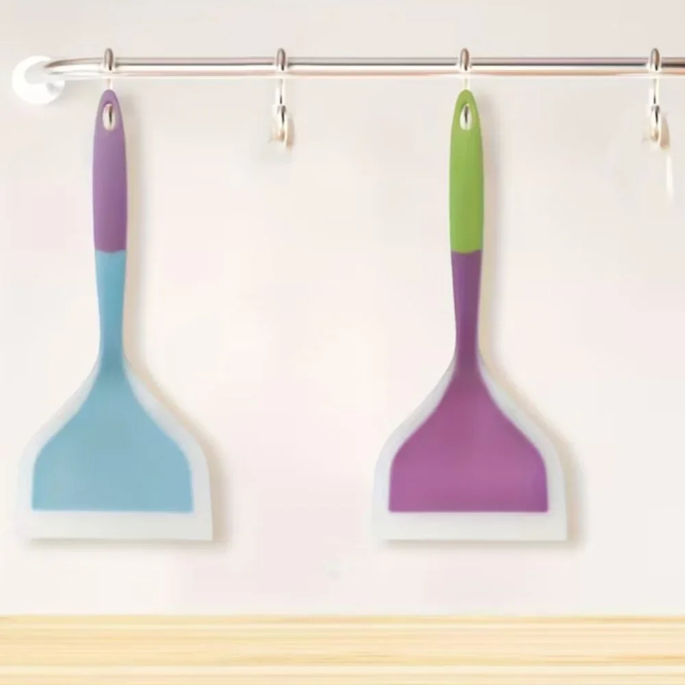 2 Pack Silicone Spatula Wide Nonstick Heat Resistant Pancake Eggs Pizza Cookware